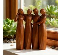 Qooplu Sisters By My Side, Celebrates Friendships Four Sisters Sculpture, Resin Friendship Decoration, For Display Desk Bedside Workplace Living Room Tea Table Dorm Apartment
