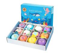 Qooplu SPA Bath Balls | Sea Animal Design Body Cleanser - Salt Ball for Bathing - for Kids Relaxation Self Care SPA Home Travel Bathroom