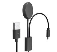 Qoosea 2 in 1 Watch Charger for Samsung Galaxy Watch 4/4 Classic/3/Active 1/2, USB C Charging Station for Galaxy S23/S22/S21/S10/Note 20/10/9/8, Magnetic Smartwatches Replacement Charging Cable