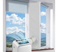 Qoosea Air Conditioner Window Seal Kit, 4M Portable Aircon Window Seal for Most AC Units, Waterproof & Anti-Mosquito Air Exchange Guards with Powerful Adhesive Tap, UV Protection
