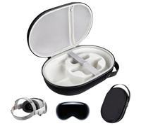Qoosea Carrying Case Compatible for Apple Vision Pro, Hard EVA Protective Case with Handle, Lightweight Waterproof Travel Large Space VR Portable Storage Bag - Black