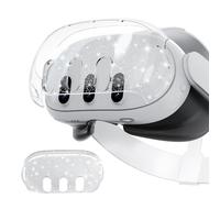 Qoosea Protective Cover for Meta Quest 3, Quest 3 Headset Clear Protective Case, Accessories Compatible with Q3 VR, Shell Front Cover, Transparent