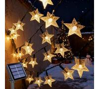 Qoosea Solar Star String Lights 12M, 100 LED Outdoor Solar Powered Waterproof Fairy Lights, 8 Modes with Auto On/Off Timer for Garden Yard Fence Christmas Wedding Party Decor