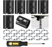QOOSIKICC 19 Pcs Fixing a Sinking Office Chair Cylinder Alternatives Gas Lift Tools Kits, Office Chair Saver for Stop Sinking, with Hose Clamps, Dual-Purpose Screwdriver