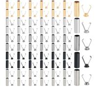 QOOSIKICC 60 Pcs Shoelace Tips, Shoe Lace Tips, Zinc Alloy Shoelace Head Cylindrical Tip Cords End Replacements for Shoestring Trouser String(5 Colors)