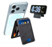 Qoovi Strong Magnetic Wallet,Card Holder with Leather Stand RFID Blocking for iPhone 17/16/15/14/13/12 Series, Compatible with Magnetic Phones and Cases,Not for iPhone 13/12 Mini