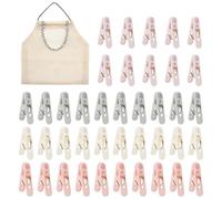 QOPAHI 40Pcs Clothes Pegs for Washing Line with Bag, Strong Grip Non Slip Laundry Pegs and Bag Set, Plastic Clothespins Washing Peg(4