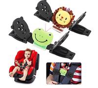 QOPAHI Anti Escape Car Seat Strap Baby Harness Chest Clip, Baby Safety Strap Prevent Kids Taking Their Arms Out of Child Car Seat/High Chairs/Strollers, Car Seat Safety Clip with 2 Dolls(2 Pack)