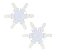 QOPAHI Bed Sheet Detangler with 6-Clip, Wad Preventer Stop Bed Sheets/Duvet Covers/Blankets from Tangling, Twisting & Balling up in Dryer Washer and Dryer, 2 pcs(White)