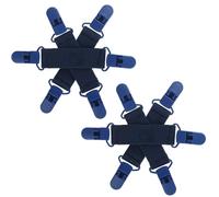 QOPAHI Bed Sheet Detangler with 6-Clip, WAD Preventer Stop Bed Sheets/Duvet Covers/Blankets from Tangling, Twisting & Balling up in Dryer Washer and Dryer, 2 pcs(Blue)
