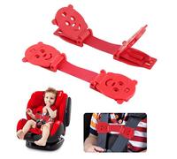 QOPAHI Car Seat Strap Anti Escape, Baby Harness Chest Clip Car Seat Safety Clip, Prevent Children/Kids Taking Their Arms Out of Child Car Seat/High Chairs/Strollers/Baby Reins(2 Pack, Red)