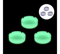 QOPAHI Cool Ashtray Glow in the Dark, Round Ashtrays for Outside Outdoor Home Inside, Luminous Foldable Cute Funny Ash Trays for Cigarettes, 3 Pack(Grey)