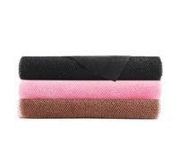 QOPAHI Enlarged African Net Sponge, African Exfoliating Net 2 in 1 Body Shower Scrubber, Nylon Back Scrubber Bath African Sponge Skin Smoother for Daily Use, 80×30cm(Black+Brown+Pink)