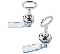 QOPAHI Triangle Wheelie Bin Lock, 2 Pcs Gas Meter Box Key and Lock, Cam Lock with Key for Gas Cupboard Electric Meter Box Cabinet Trash Bin Elevator (External Positioning)