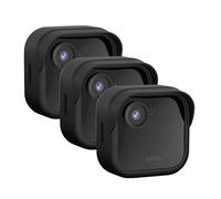 Qopoto All-New Blink Outdoor 4 (4th Generation Silicone Case Cover Weatherproof Protective Skin Cover with Hat Brim for Blink Outdoor 4 Smart Security Camera (Black, 3