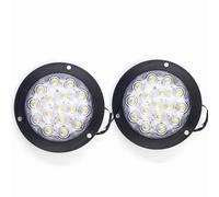 QOPUYNH Tail light assembly 1pc/2pcs 12V 24V 16 LED 4" Round Rear Tail Lights Turn Signal Brake Stop Reverse Lamp Car for Truck Trailer Lorry Red Yellow White