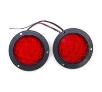 QOPUYNH Tail light assembly 1pc/2pcs 12V 24V 16 LED 4" Round Rear Tail Lights Turn Signal Brake Stop Reverse Lamp Car for Truck Trailer Lorry Red Yellow White