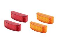 QOPUYNH Tail light assembly 21 LED Tail Light Truck Side Marker Light Rear Brake Lamp 6 inch Red Yellow Turn Signal Light 12V 24V For Trailer Tractor Lorry