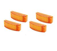 QOPUYNH Tail light assembly 21 LED Tail Light Truck Side Marker Light Rear Brake Lamp 6 inch Red Yellow Turn Signal Light 12V 24V For Trailer Tractor Lorry