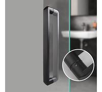 QORGJFBQR Back to Back Tubular Shower Door Pull Push Glass Door Handle, with Trim Washers, Replacement Bathroom Door Knobs Grab Bar (Size : 1200mm)