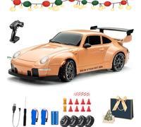 Qosigote 2026 New Reality 1:24 Rc Drift Car Set,2.4ghz 20km/H 4wd High Speed Rc Cars, With Cool Lighting, Drifting Tires&Battery, Mini Drift Car for Adults And Kids, Gift Ideas for All (E)