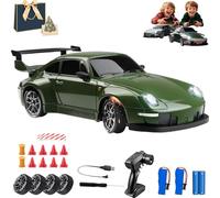 Qosigote 2026 New Reality 1:24 Rc Drift Car Set,2.4ghz 20km/H 4wd High Speed Rc Cars, With Cool Lighting, Drifting Tires&Battery, Mini Drift Car for Adults And Kids, Gift Ideas for All (D)