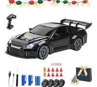 Qosigote 2026 New Reality 1:24 Rc Drift Car Set,2.4ghz 20km/H 4wd High Speed Rc Cars, With Cool Lighting, Drifting Tires&Battery, Mini Drift Car for Adults And Kids, Gift Ideas for All (A)