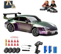 Qosigote 2026 New Reality 1:24 Rc Drift Car Set,2.4ghz 20km/H 4wd High Speed Rc Cars, With Cool Lighting, Drifting Tires&Battery, Mini Drift Car for Adults And Kids, Gift Ideas for All (C)