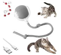 Qosigote Active Rolling Ball With Tail For Dogs, Active Rolling Ball For Dogs, Smart Cat Toy Ball, Rollie Pet Cat Toy, 360° Smart Automatic Rolling Pet Ball With Tail (Grey)
