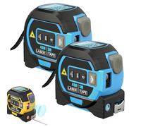 Qosigote Almighty Tools Tape Measure, 2025 New 3-in-1 Rangefinder with Led Display, The Almighty Ruler, Digital Tape Measure, Almighty Tools (Yellow 1Pc) (Blue*2)