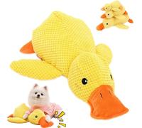 Qosigote Calming Durable Duck, Duck Dog Toys Squeaky, Dog Plush Toys for Boredom, Bright Color, Stress Relief, for High Energy Dogs &Dogs Birthday Present (1, Large)
