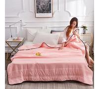 Qosigote Comfy Sleepers Cooling Blanket,Double Ice Cooling Blanket For Hot Sleepers, Ultra-Lightweight, Breathable Cool, Keep You Cool All Night (Pink,70 * 100cm)