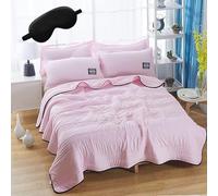 Qosigote Comfy Sleepers Cooling Blanket,Double Ice Cooling Blanket For Hot Sleepers, Ultra-Lightweight, Breathable Cool, Keep You Cool All Night (Dark Pink,70 * 100cm)