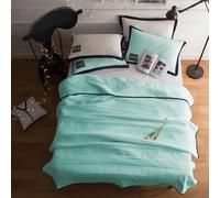 Qosigote Comfy Sleepers Cooling Blanket,Double Ice Cooling Blanket For Hot Sleepers, Ultra-Lightweight, Breathable Cool, Keep You Cool All Night (Aqua,100x150cm)