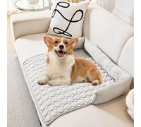 Qosigote Cooling Bed, Heatrelief Cooling Dog Bed, Machine Washable, Non-Slip Bottom, Dog Blanket Sofa, Keep Your Fur Baby Cooler And More Comfortable (Beige,L: 90 * 90cm)