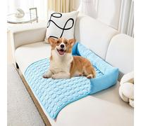 Qosigote Cooling Bed, Heatrelief Cooling Dog Bed, Machine Washable, Non-Slip Bottom, Dog Blanket Sofa, Keep Your Fur Baby Cooler And More Comfortable (Blue,L: 90 * 90cm)