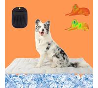 Qosigote Cooling Mat, 2025 Upgrade Dog Coolings Mats, Cool Fabric Structure, Dual-Sided Design, Washable For Garden Bed Home And Car Seat (GREY,L/122 * 71cm)