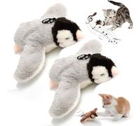 Qosigote Cutypet Flappy Bird, Cutypet Flying Bird Cat Toy, Flappychase Interactive Cat Toy, Flapping Bird Cat Toy, Flappy Chase Cat Toy, Flying Bird Cat Toys For Indoor Cats (2pcs-penguin)
