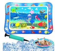Qosigote Interactive Cooling Waterbed For Dogs 2.0, Thickened Cat Water Mat, Water Sensor Play Mat For Pets, Durable & Scratch-Resistant And Breathable,Instant Cooling Comfort (D,66cm*47cm)