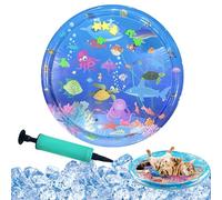 Qosigote Interactive Cooling Waterbed For Dogs 2.0, Thickened Cat Water Mat, Water Sensor Play Mat For Pets, Durable & Scratch-Resistant And Breathable,Instant Cooling Comfort (S,100cm*100cm)