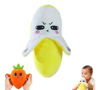 Qosigote Interactive Music Plush Toy, Fruit Shape Singing Toys, Touch Sensitive Soft Fruit Musical Toy for Child Early Education, Multiple Sensing Mode Doll for Parent-Child Playing Fun (Banana)