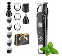 Qosigote Monovon Hair Clipper, Monovon Electric Shaver, Hair Clippers Men with Digital Display, 16-in-1 Grooming Kit for Beard, Electric Shaver Grooming Kit for Nose Body Face Mustache (1PC)