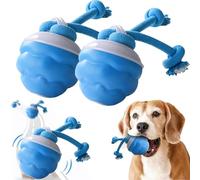 Qosigote Power Tail 2.0 Dog Toy, Barkzys 2025 New Interactive Toy, Dog Ball with Motion Activated, Moving Smart Squeaky Automatic USB Rechargeable for Small Medium (2pcs)