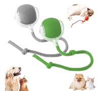 Qosigote Rollie Pet Cat Toy, Speedy Tail 2.0 Cat Toy, Interactive Cat toys for Indoor Cats, Cat Toys for Bored Indoor, Smart Cat Toy, USB Rechargeable Cat Toys Ball (Gray+Green)