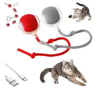 Qosigote Rollie Pet Toy - Smart Interactive Cat Ball, Electric Rechargeable Rolling Toy, Portable Chewie Viral (2pcs-f)