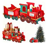 Qosigote Train-Deliver Holiday Cheer In Style, Diy Santa’S Gift Train, Style Personalised Trains Set, For Gift Storage Organizer, Unique Home Decor (A,LARGE)