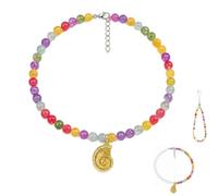Qosigote UV-Reactive Beaded Necklace - Sunlight Colour-Changing Jewellery (STYLE-A,1PC)