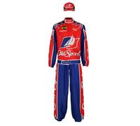 Qosivfey Mens Ricky Bobby Racing Costume Adult Talladega Nights Full Cosplay Set(MY20233-4, L)
