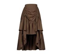Qosivfey Women's Renaissance Skirt Steampunk Victorian High Low Skirts, 2022017bn, M