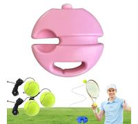 Qosneoun 2026 New Solo Tennis Trainer Rebounder Ball, Portable Tennis Movement Trainer, Heavy Duty Self Tennis Practice Equipment for Driveway, Backyard & Home (3, A-Pink)